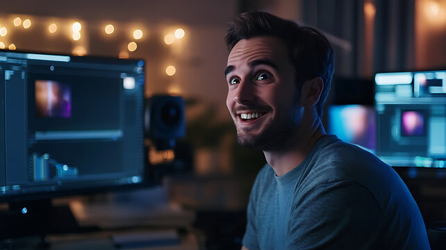  Video editor catching a hilarious freeze-frame blooper during post-production (2)