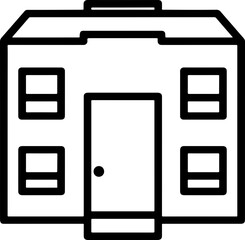 school building icon vector 