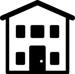 school building icon vector 