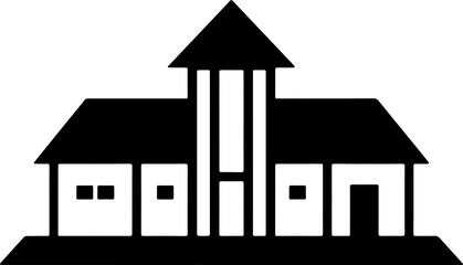 school building icon vector 