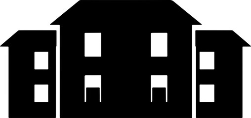 school building icon vector 