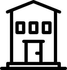 school building icon vector 