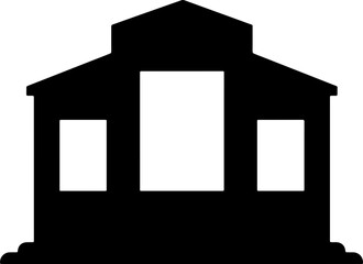 school building icon vector 