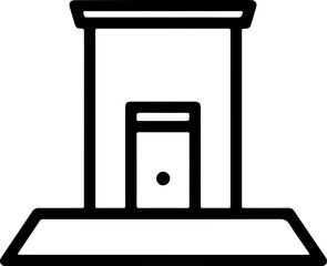 school building icon vector 