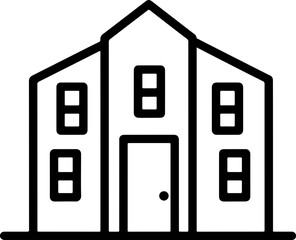 school building icon vector 