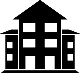 school building icon vector 