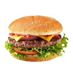 A juicy cheeseburger