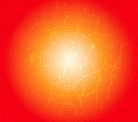 abstract grungy background vector, Vibrant abstract orange, green, and yellow swirling lines create a bright, radiant sunburst pattern, perfect for a modern wallpaper design