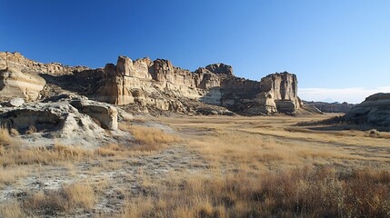 Towering buttes mesas standing proudly in a vast desert no human no labelling no logo