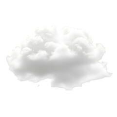 Puffy white cumulus cloud isolated for creative sky enhancements and weather concepts