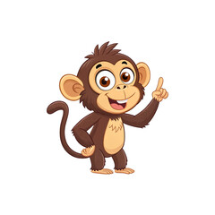Funny Monkey Face PNG &ndash; Transparent Cartoon Clipart.
