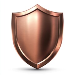 Shiny copper shield, protection symbol