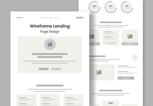 Personal Portfolio Landing Page Wireframe Design
