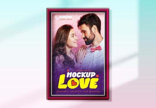 Cinema Poster Mockup for Romantic Movie Promotion