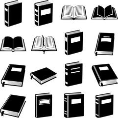 Set of Black Book Icons