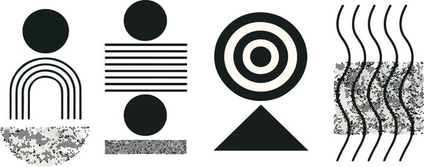 Minimalist Business Icon Set Featuring Teamwork, Target Focus, and Innovation Concepts for Corporate Use