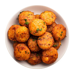 Delicious Fried plantain Fritters isolated on transparent background