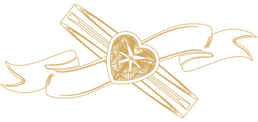 Ribbon illustration background wedding ring
