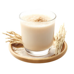 Korean Makgeolli Rice Wine Served In Bowl Isolated On Transparent Background