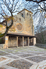 San Cosme and San Damian Collegiate, Covarrubias, Burgos, Spain. High quality photography
