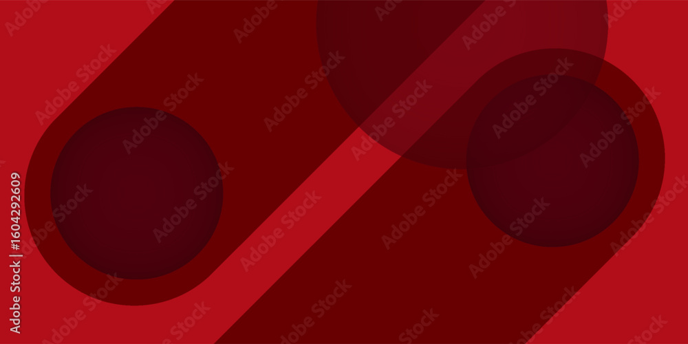 Aufkleber red abstract background with smooth waves and circular patterns. modern background vector illustrati