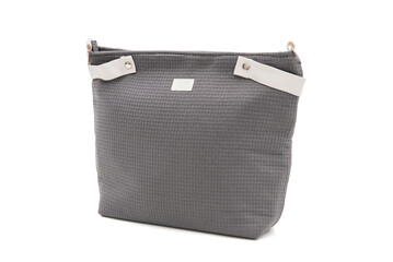 Beige and blue fabric bag, vintage, simple and ideal for travel or gifts.