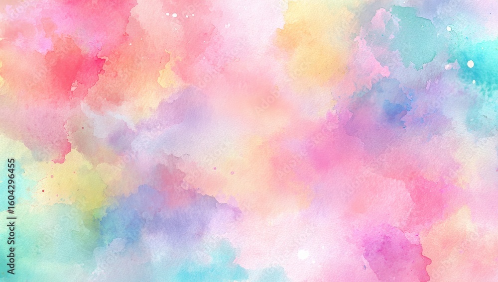 Poster a vibrant watercolor texture blends soft pastel hues creating a dreamy abstract background perfect f