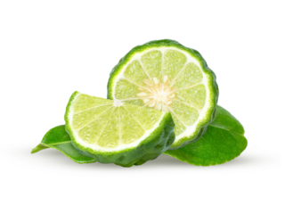 fresh bergamot, isolated on transparent background.