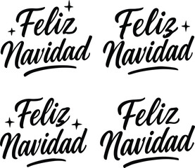 Feliz Navidad Text Design – Spanish Christmas Typography Set in Elegant Calligraphy