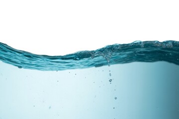 Rippling turquoise water surface with falling droplets