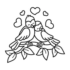 Cozy Love Coloring Page, Cute and Cozy, Bold and Easy, Fun Romantic, Hygge-Inspired Designs, Valentine's Day, Romance Illustrations, Self-love, Victor Illustration, Easy Coloring, hand-drawn,