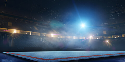 3d rhythmic gymnastic stadium in night.