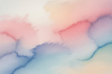 Fototapeta premium Soft pastel watercolor wash abstract blended