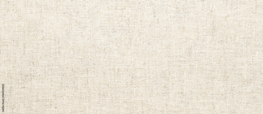 Poster beige fabric background with fibrous texture of linen threads