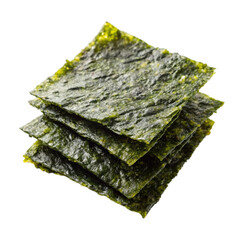 Korean dried seaweed sheet on transparent background