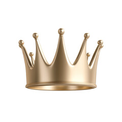 Golden crown with regal spikes on black background