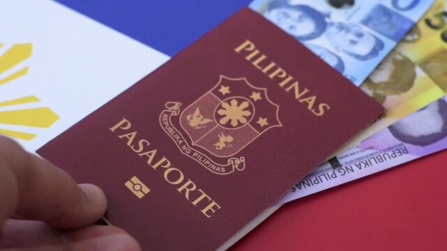 Philippines passport for travelling, flying and doing business. Philippines document, id for crossing the border