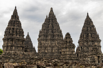 Fototapeta premium Prambanan temple is a 9th-century Hindu temple compound in the Special Region of Yogyakarta, in southern Java, Indonesia