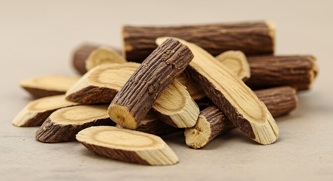 Cookies on a white background, Pile of dried kava kava roots on white background., this natural herbal planOrganic Dried Licorice Root Slices for Herbal Use, cinnamon sticks on wooden background