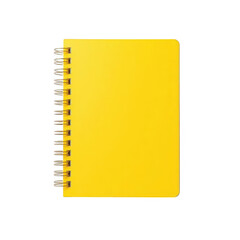 Yellow Spiral Notebook: A vibrant yellow spiral notebook, featuring a simple and clean design, perfect for notes, sketches, and ideas, a symbol of inspiration and creativity.