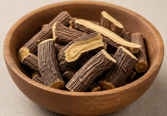 Cookies on a white background, Pile of dried kava kava roots on white background., this natural herbal planOrganic Dried Licorice Root Slices for Herbal Use, cinnamon sticks on wooden background