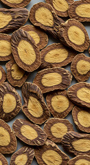 Cookies on a white background, Pile of dried kava kava roots on white background., this natural herbal planOrganic Dried Licorice Root Slices for Herbal Use, cinnamon sticks on wooden background