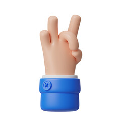 3D Meditation Hand Gesture Modern Digital Illustration
