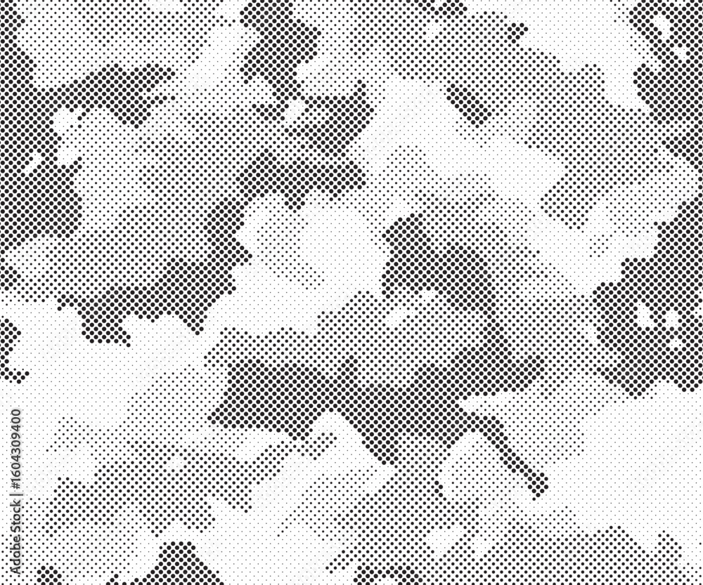 Poster abstract halftone background. military camouflage effect dot seamless pattern texture. dotted backgr