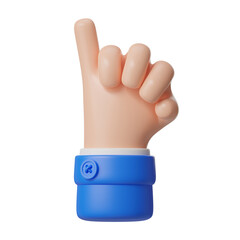 3D Pinky Promise Hand Gesture Modern Digital Illustration