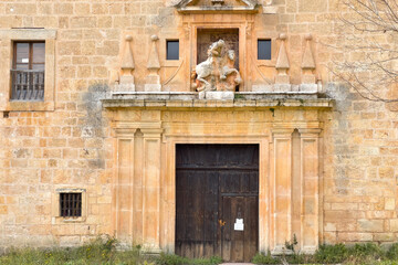 View of the ruins of Monastery of San Pedro de Arlanza in Burgos province, Spain. High quality photography