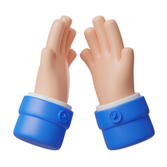 3D Praying Hands Gesture Modern Digital Illustration