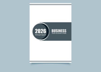 Obraz premium Annual report A4 format flyer or brochure for corporate business advertising vector abstract design. Brochure leaflet