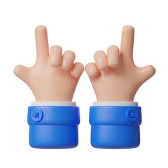 3D Big Rock On Hand Gesture Modern Digital Illustration