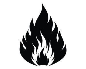 A fiery flame burns brightly, isolated on white background Ai Generated
